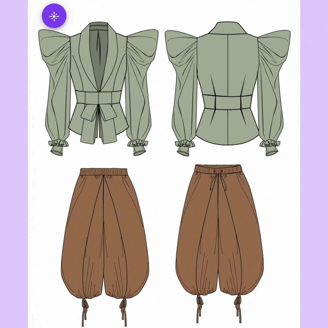 Top 10 Volumes And Shapes Inspired Outfits & Illustrations