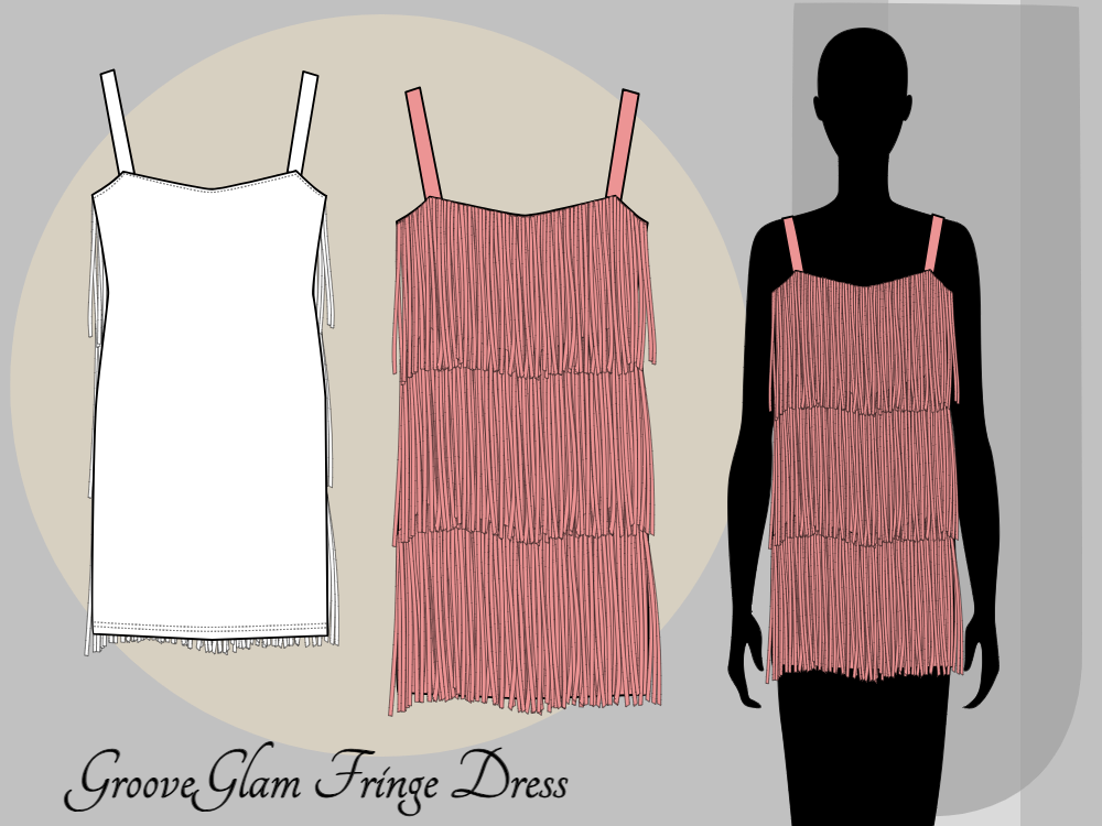 Overall Fringe Dress Moodboard