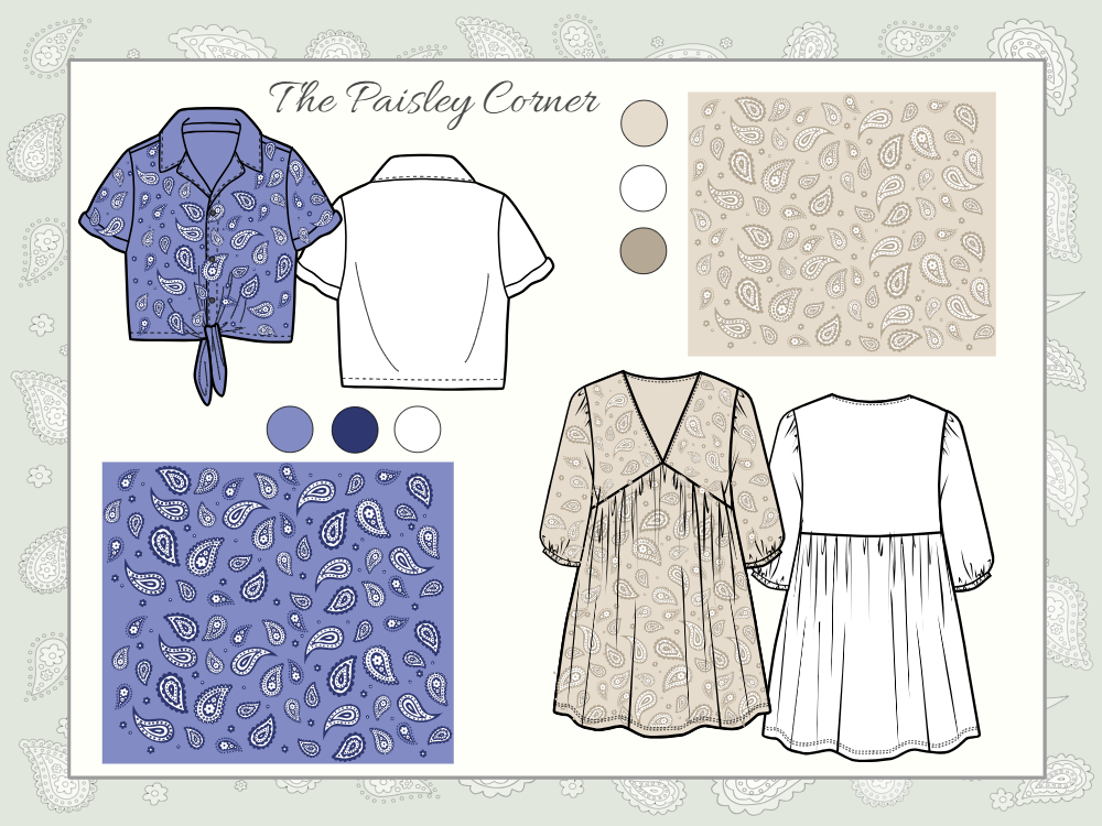 Paisley Trend-Inspired Illustrations Moodboard