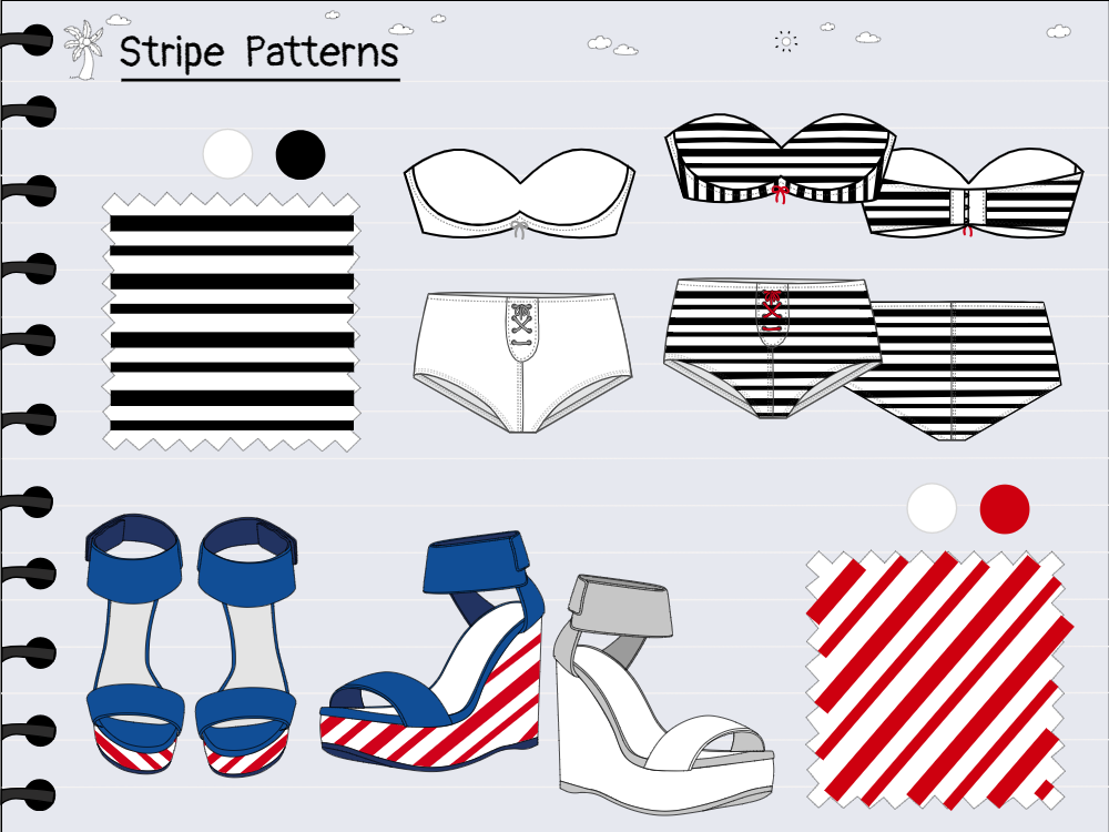 Stripe Trend-Inspired Illustrations Moodboard