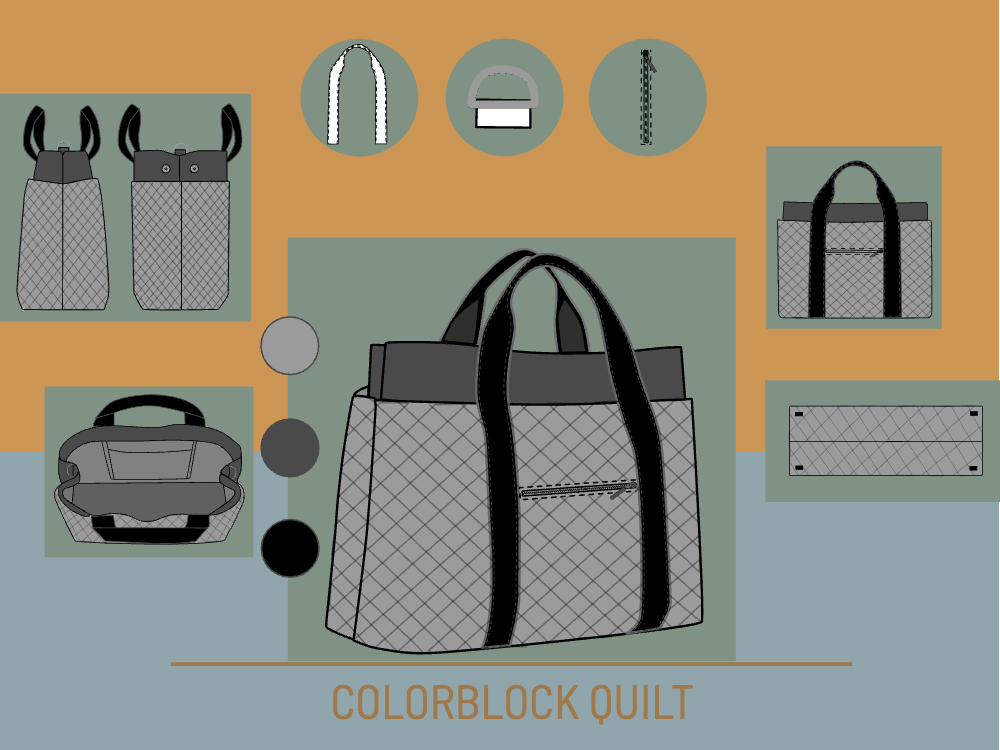 Colorblock Quilt Sketches and Templates Moodboard