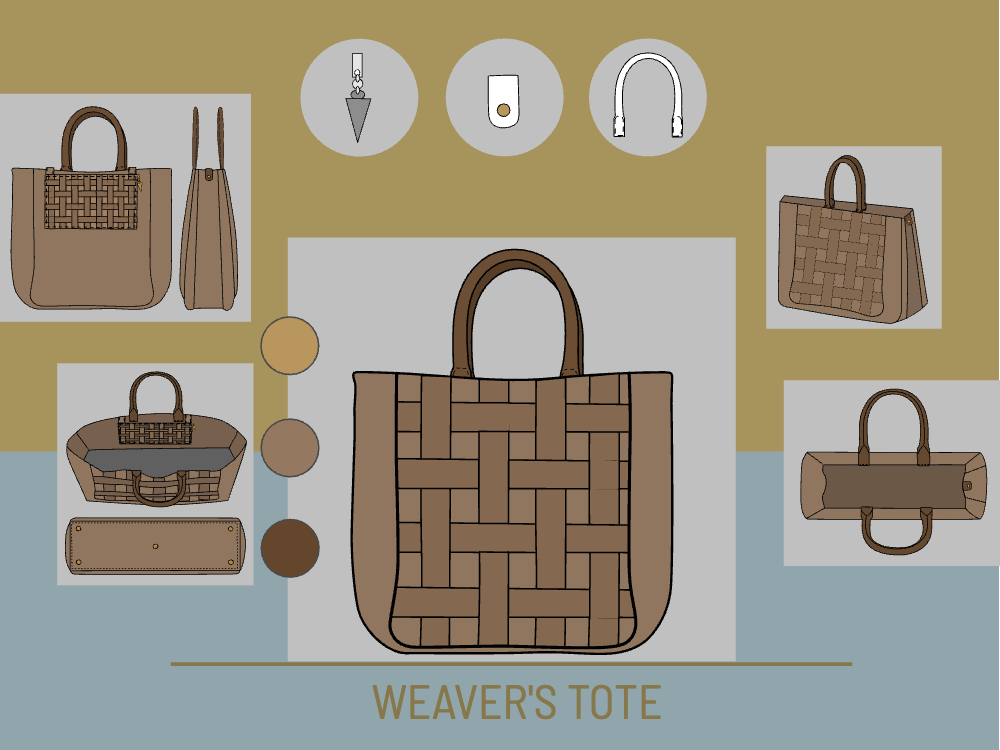 Weaver's Tote Sketches and Templates Moodboard