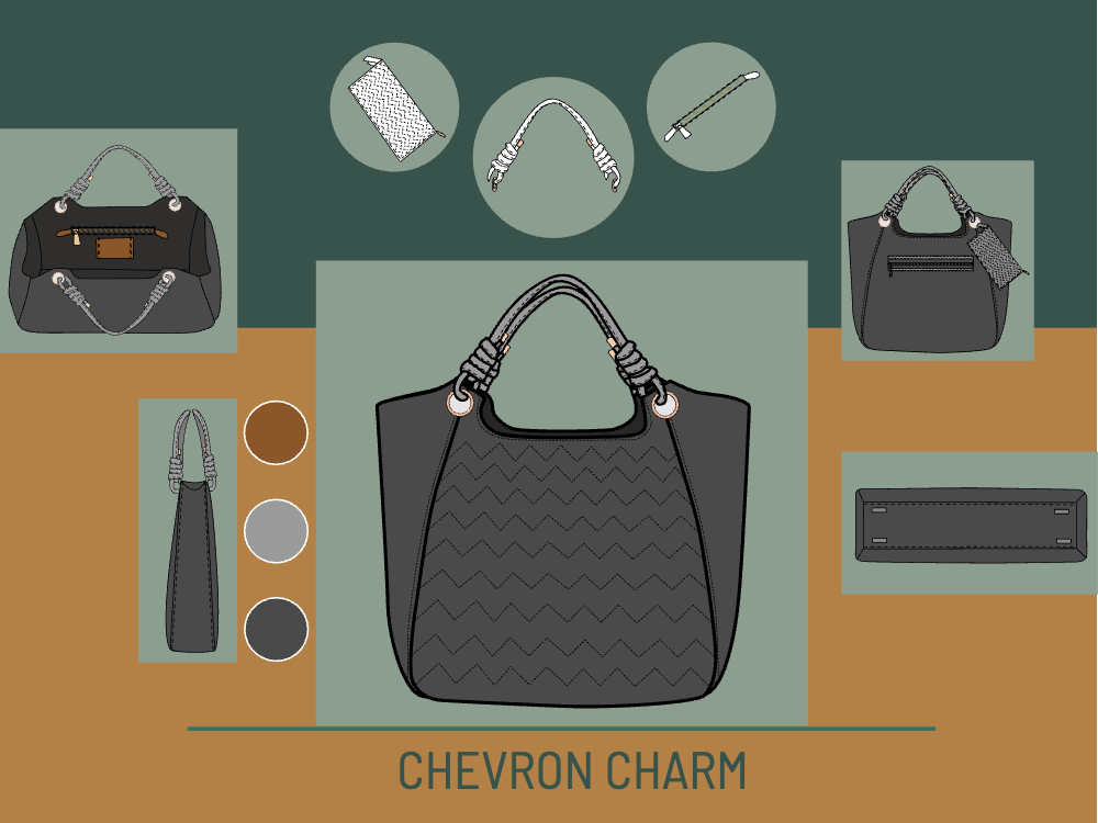 Chevron Charm Sketches and Templates Moodboard