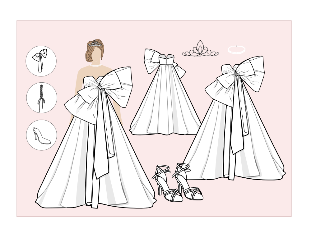 Oversized Bow Bridal Dress Moodboard