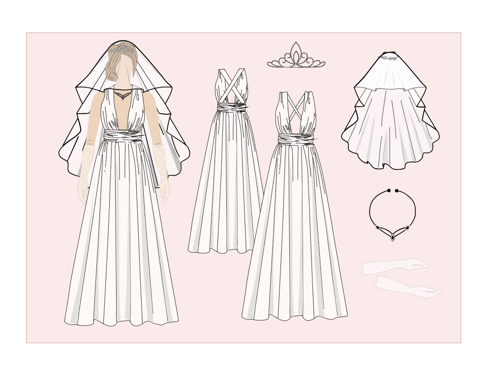 Classic Bridal Dress Moodboard
