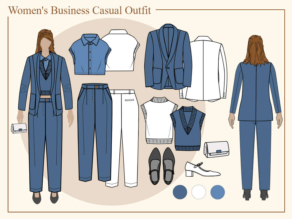 Blue Hues & Business Moves Sketches Moodboard