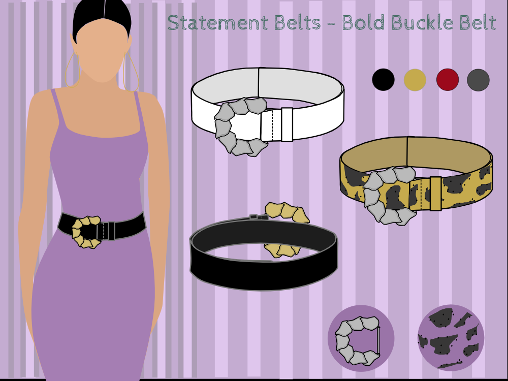 Bold Buckle Belt design sketch template